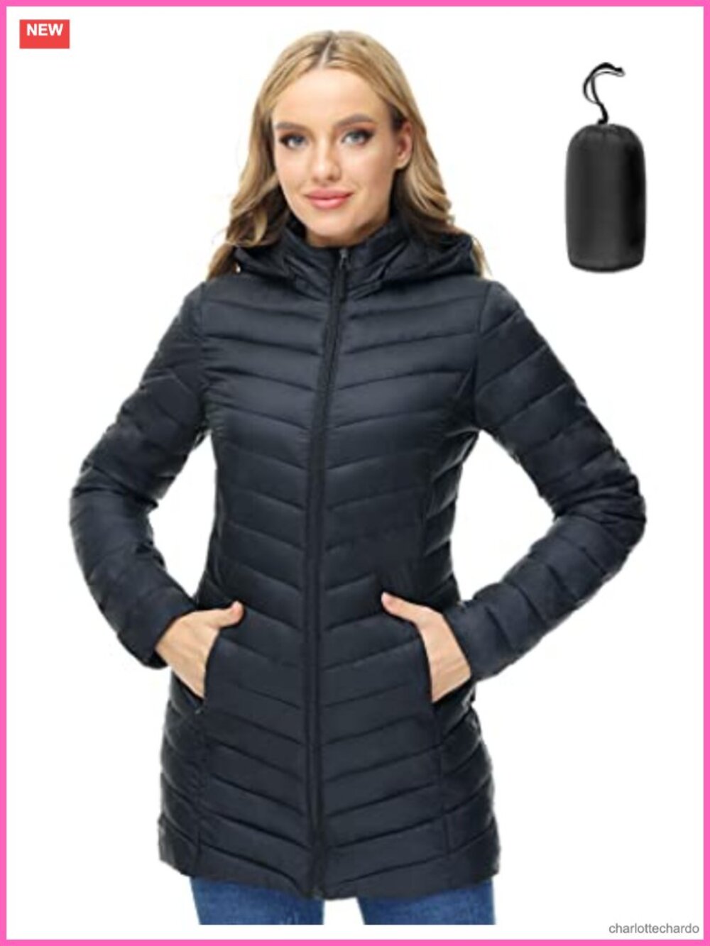 Hooded Lightweight Packable Puffer Jacket Quilted Winter Warm